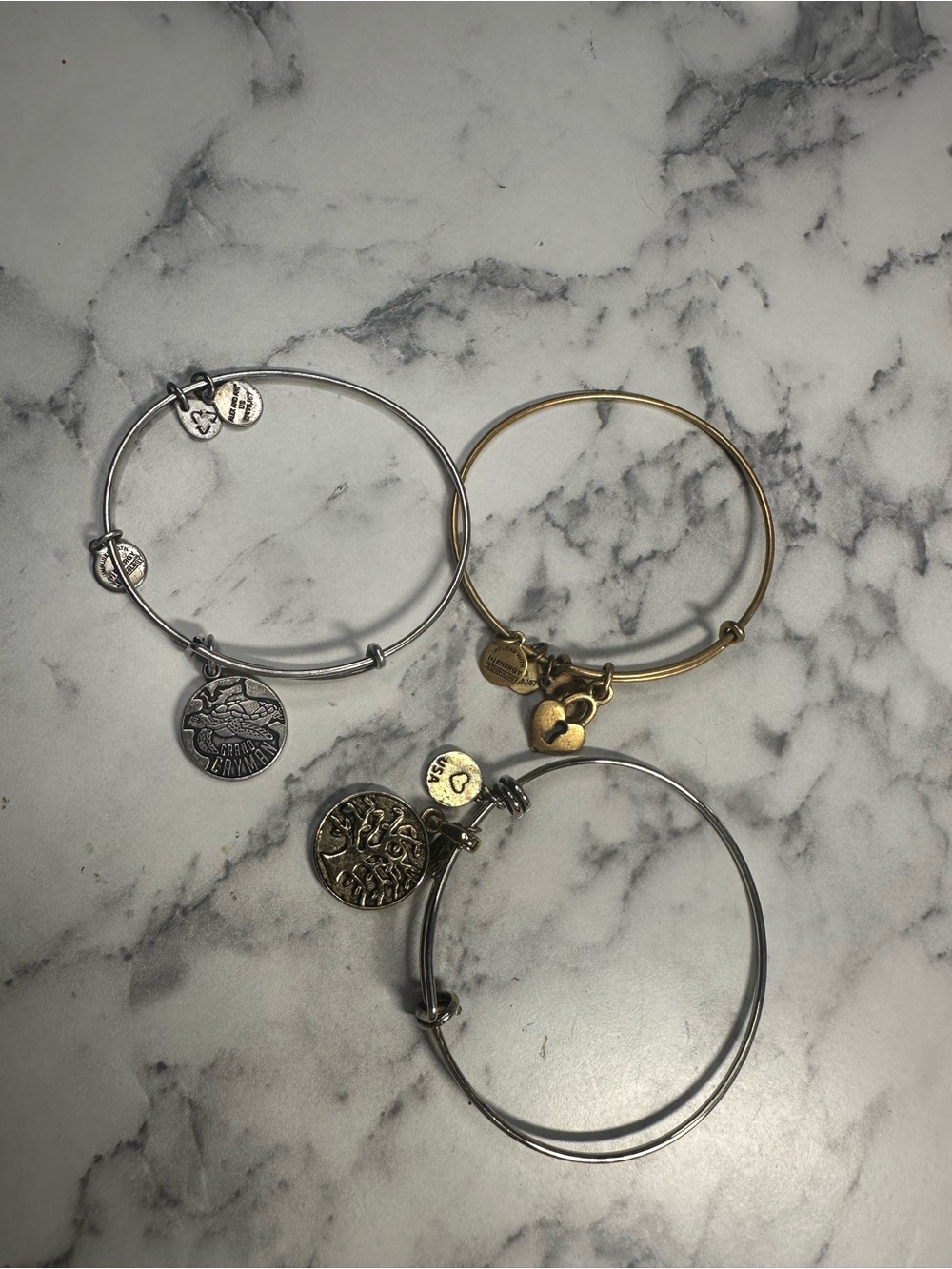 3 Alex and Ani Energy bracelets